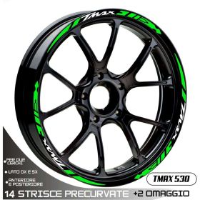 IRIDEA DESIGN WHE-YAM-530-DIA-WH-GR MOTORCYCLE RIM STICKERS