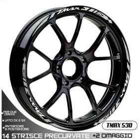 IRIDEA DESIGN WHE-YAM-530-DIA-WH-SI MOTORCYCLE RIM STICKERS