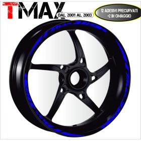 IRIDEA DESIGN WHE-YAM-T01-DIA-BL MOTORCYCLE RIM STICKERS