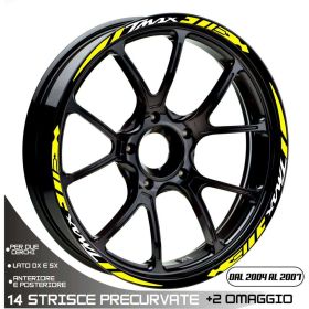 AUTOCOLLANTS DE JANTE DE MOTO IRIDEA DESIGN WHE-YAM-T04-DIA-WH-YE