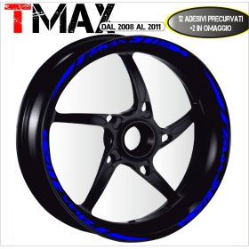 AUTOCOLLANTS DE JANTE DE MOTO IRIDEA DESIGN WHE-YAM-T08-DIA-BL
