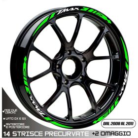 PROFILI CERCHIO ADESIVI BIANCO COMPATIBILE YAMAHA 500 XP T-MAX (SJ011) 2008-2011