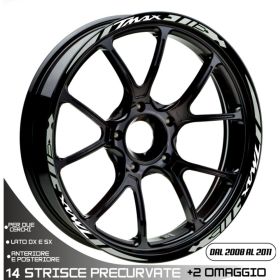 PROFILI CERCHIO ADESIVI BIANCO COMPATIBILE YAMAHA 500 XP T-MAX (SJ011) 2008-2011