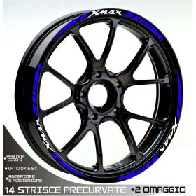 Autocollants de jante de moto IRIDEA DESIGN WHE-YAM-XM250-DIA-WH-BL