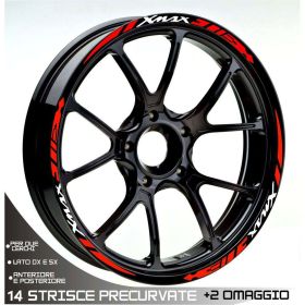 SET PROFILI CERCHIO ADESIVI BIANCO ROSSO