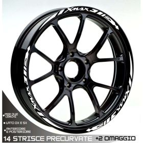AUTOCOLLANTS DE JANTE DE MOTO IRIDEA DESIGN WHE-YAM-XM400-DIA-WH