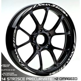 IRIDEA DESIGN WHE-YAM-XM400-DIA-WH-SI MOTORCYCLE RIM STICKERS