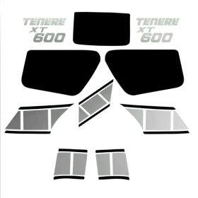 KIT ADESIVI STICKERS NERO ARGENTO GRAFICA