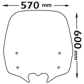 ISOTTA Klassisches Transparentes Windscreen-Kit für KYMCO AGILITY R16 mit Halterungen