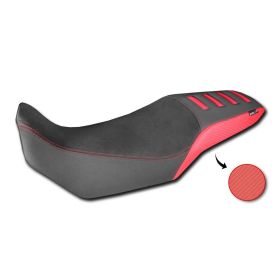 Komfort 3D Fiber Sitzbezug Isotta Schwarz Rot