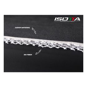 Komfort 3D Fiber Sitzbezug Isotta Schwarz Rot