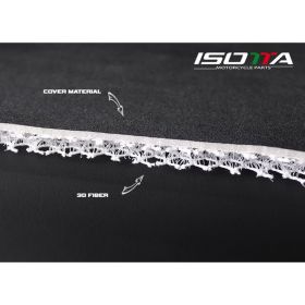 Komfort 3D-Faser-Sitzbezug Isotta Schwarz Alcantara