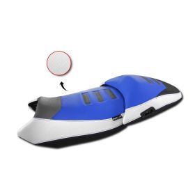 Isotta Blau Weiß 3D Faser Sitzbezug