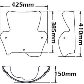 Kit cupolino double bubble ISOTTA fumè chiaro omologato ABE per BMW F R con attacchi