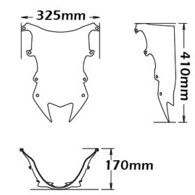 Pare-brise double bulle transparent ISOTTA avec approbation ABE pour BMW S 1000 RR sans attachement