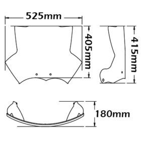 ISOTTA leicht getöntes Windschild-Kit ABE genehmigt für BMW R GS mit Halterungen