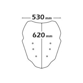 Cupolino ISOTTA trasparente monta su attacchi originali 620x530x5mm per Bmw c 650 gt
