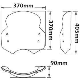 ISOTTA Pare-brise haut transparent approuvé ABE pour BMW R NINE T avec supports