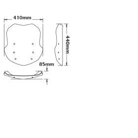 Kit de carénage moyen fumé foncé ISOTTA pour BMW R R avec spoiler anti-reflet et supports