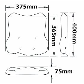 Kit de pare-brise bas fumé ISOTTA sur supports d'origine pour BMW F750 GS avec supports