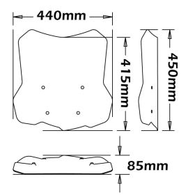 ISOTTA Mittelwindschild-Kit transparent auf originalen Halterungen BMW F750 GS komplett