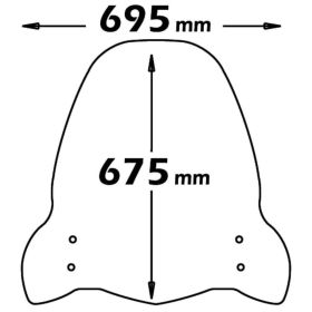 ISOTTA Mittelwindschild-Kit transparent erhöht mit Halterungen