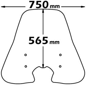 Kit parabrezza medio ISOTTA trasparente maggiorato per HONDA SH con attacchi inclusi