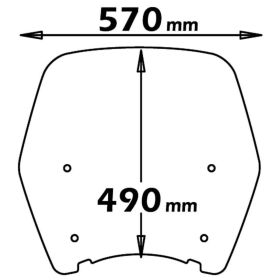 Cupolino intercambiabile ISOTTA trasparente 490x570x3mm per Honda sh