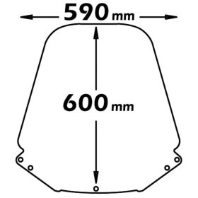 Cupolino intercambiabile ISOTTA trasparente 600x590x3mm per Honda cn