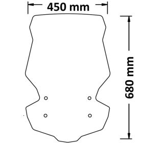 ISOTTA transparentes Mittelscheiben-Kit für KYMCO Dtx 360 mit Befestigungen