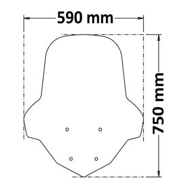 ISOTTA Mittelwindschild-Kit dick transparent für YAMAHA Nmax mit Halterungen