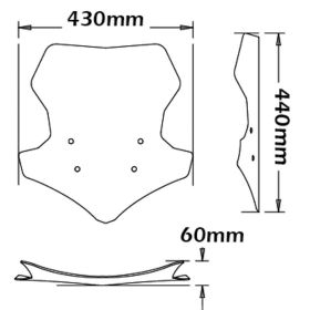 Kit cupolino basso ISOTTA fumè chiaro monta su attacchi originali per YAMAHA TRACER 900