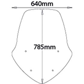 Kit parabrezza alto ISOTTA maggiorato trasparente per SYM Maxsym con attacchi