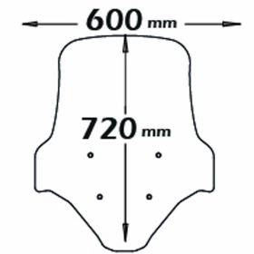 Kit parabrezza medio ISOTTA trasparente per SYM CRUISYM con attacchi