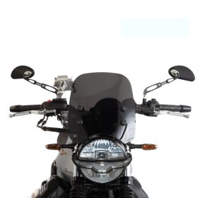 Kit cupolino medio ISOTTA fumè scuro per MOTO GUZZI V7 stone con attacchi