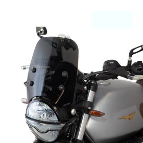 Kit cupolino medio ISOTTA fumè scuro per MOTO GUZZI V7 stone con attacchi