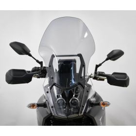Parabrezza alto ISOTTA fumè chiaro 490x370x4mm per Yamaha ténéré 700 senza attacchi