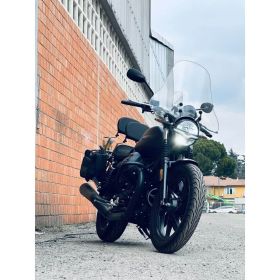 Maxi transparenter Windschutzscheiben-Kit für MOTO GUZZI V7 Stone mit Halterungen