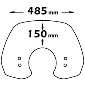Kit de pare-brise en plexiglas fumé léger ISOTTA avec supports