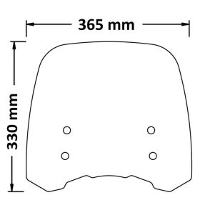 Kit cupolino basso ISOTTA fumè scuro per CF MOTO Cl x heritage abs con attacchi