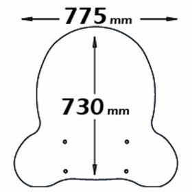 ISOTTA hochtransparente Windschutzscheiben-Kit mit Halterungen