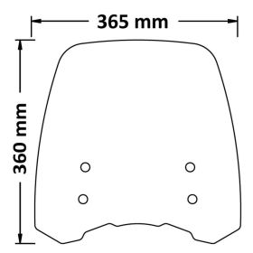 Kit cupolino alto ISOTTA fumè scuro per CF MOTO CL X HERITAGE ABS con attacchi