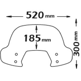 Kit de pare-brise de mode ISOTTA Dark Smoke avec supports