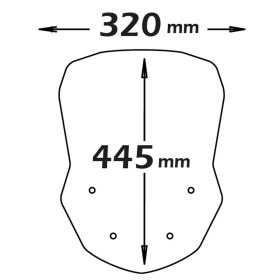 Kit cupolino sportivo ISOTTA fumè scuro maggiorato per HONDA X-adv con attacchi