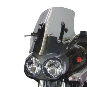 Parabrezza basso ISOTTA fumè chiaro 515x500x6mm con omologazione ABE senza attacchi