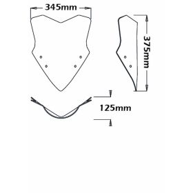 Kit cupolino basso ISOTTA fumè chiaro per KAWASAKI Z800 con attacchi