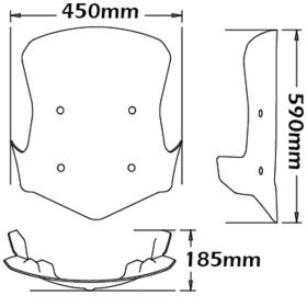 Carénage transparent interchangeable ISOTTA avec approbation ABE pour MOTO GUZZI STELVIO