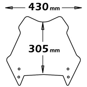 Kit de pare-brise haut transparent épais ISOTTA pour KTM Lc8 supermoto r avec supports
