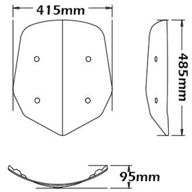Pare-brise transparent interchangeable ISOTTA avec approbation ABE pour MOTO GUZZI STELVIO