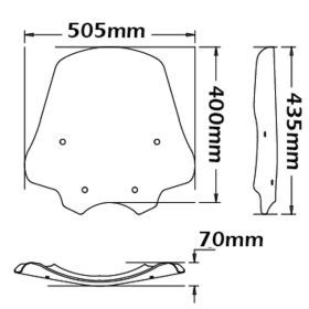 Kit de pare-brise bas de ISOTTA fumé léger approuvé ABE pour BMW R R avec supports